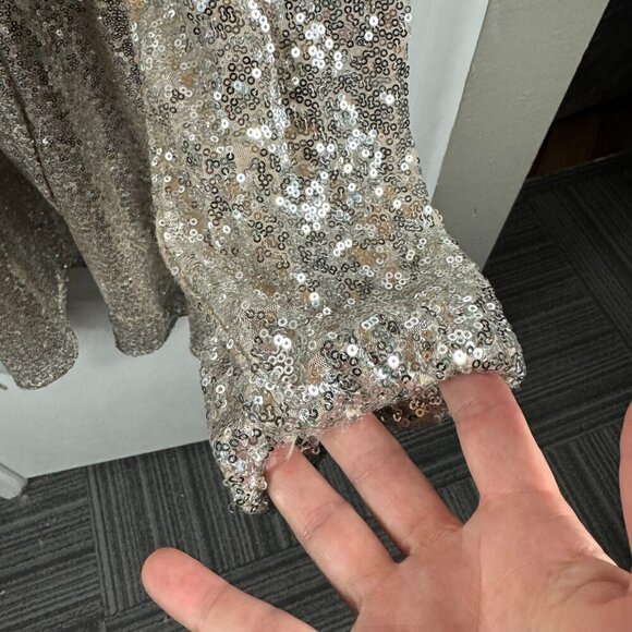 Abbey Clancy x Lipsy Sequin Wrap Mini Dress - Picture 6 of 8